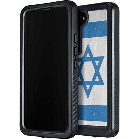 Israel Flag Distressed Galaxy S24 Waterproof Case